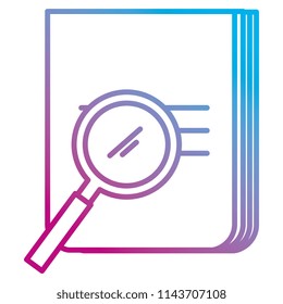 magnifying glass with documents