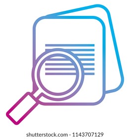 magnifying glass with documents