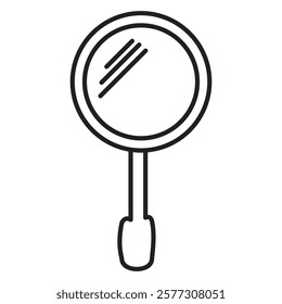 Magnifying glass doodle icon outline vector