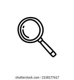 magnifying glass doodle icon, vector illustration