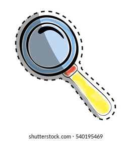 Magnifying glass draw icon vector illustration graphic design