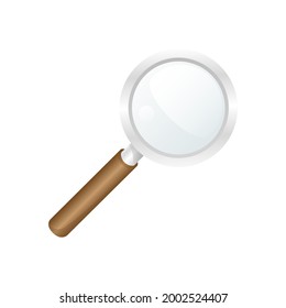 Magnifying Glass Emoji Icon Illustration. Optical Zoom Vector Symbol Emoticon Design Vector.