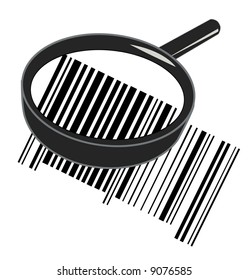 vergrößernder Teil des Strichcodes - Vektorgrafik