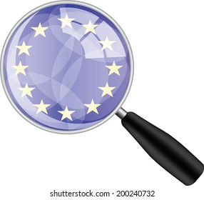 Wunderglas mit EU-Flagge