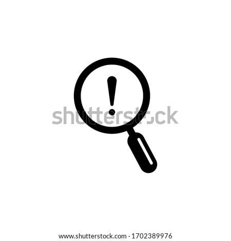 Magnifying Glass Exclamation Mark Icon In Trendy  Design Vector Eps 10