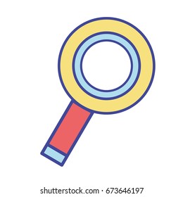 magnifying glass to exploration and search of information