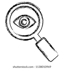 magnifying glass and eye