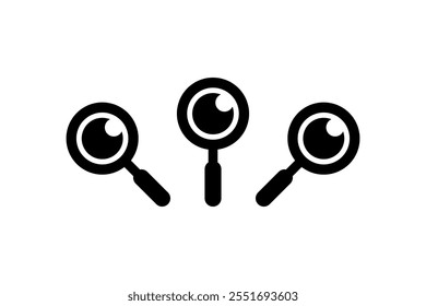 Magnifying Glass and Eye Search Icon Logo Design Concept.