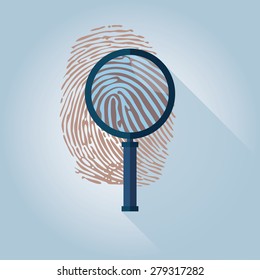 Magnifying Glass and Fingerprint
