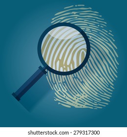 Magnifying Glass and Fingerprint
