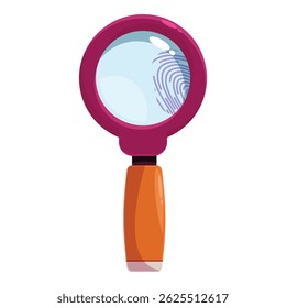Lupa é ampliar uma impressão digital, sugerindo uma investigação criminal