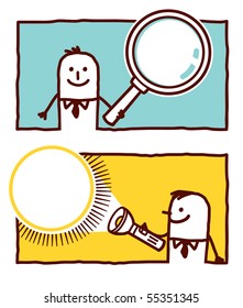 magnifying glass & flashlight