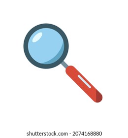 magnifying glass flat clipart vector illustration
