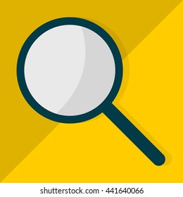 Magnifying Glass. Flat design. Vector illustration