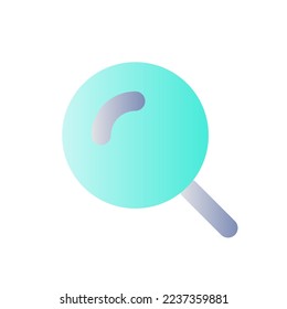 Magnifying glass flat gradient color ui icon. Enlarging screen. Search tool. Zoom in text. Simple filled pictogram. GUI, UX design for mobile application. Vector isolated RGB illustration