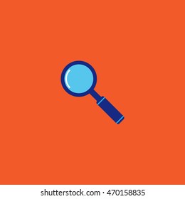 Magnifying glass flat icon.