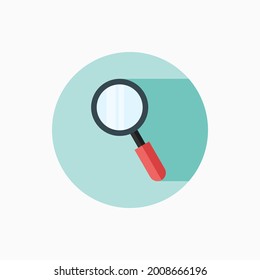 Bildbearbeitendes Flachbild-Design aus Glas, für Symbolsuche, Suchen, Zoomen, Erkennung und Analyse