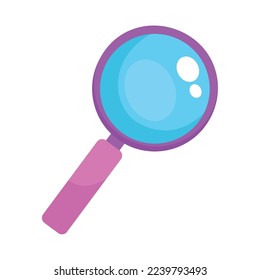 magnifying glass flat icon isolated