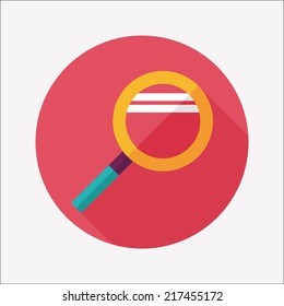 Magnifying Glass flat icon with long shadow