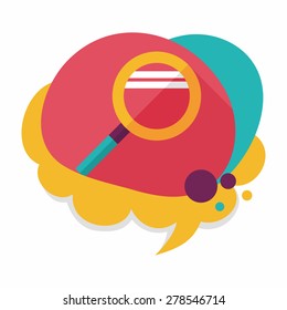 Magnifying Glass flat icon with long shadow