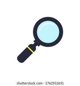 Magnifying glass flat, Magnifying glass icon, vector illustration isolated on white background