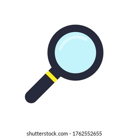 Magnifying glass flat, Magnifying glass icon, vector illustration isolated on white background