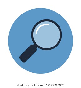 Magnifying Glass flat icon. You can be used for several purposes like: websites, UI, UX, print templates, presentation templates, promotional materials, info-graphics, web and mobile phone apps.