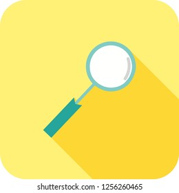 magnifying glass Flat multi color long shadow icon