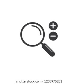Magnifying glass flat style