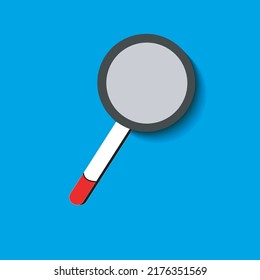 magnifying glass flat style vector icon for search, focus, zoom, business illustration