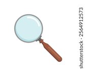 Magnifying glass flat vector design isolated on a white background