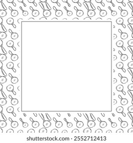 quadro de lupa. doodle quadro quadrado de lupa. plano de fundo de quadro de lupa desenhado à mão. plano de fundo de lupa