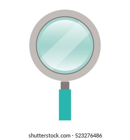 magnifying glass with with glitters