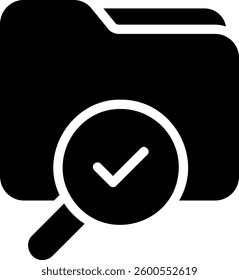 magnifying glass glyph icon illustration vector