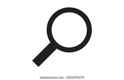 Magnifying Glass Glyph Vector Icon, Symbol or Logo.