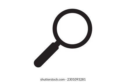 Magnifying Glass Glyph Vector Icon, Symbol or Logo.