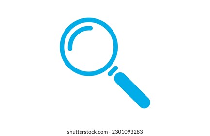 Magnifying Glass Glyph Vector Icon, Symbol or Logo.