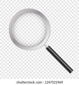 Magnifying Glass, With Gradient Mesh, Isolated on Transparent Background, With Gradient Mesh, Vector Illustration