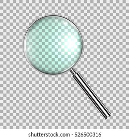 Magnifying Glass, With Gradient Mesh, Isolated on Transparent Background, With Gradient Mesh, Vector Illustration eps10