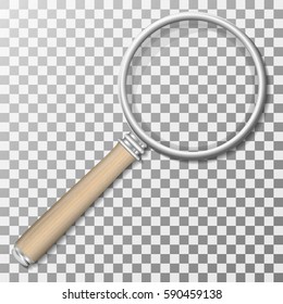 Magnifying Glass, With Gradient Mesh, Isolated on Transparent Background