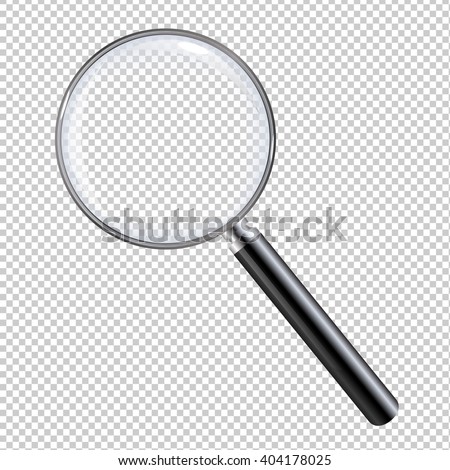 Magnifying Glass, With Gradient Mesh, Isolated on Transparent Background, With Gradient Mesh, Vector Illustration Zdjęcia stock © 