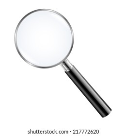 Magnifying Glass With Gradient Mesh, Vector Illustration