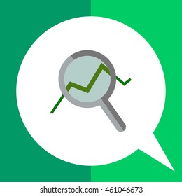 Magnifying glass with graph