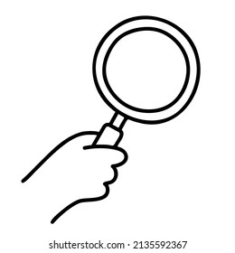 Magnifying Glass. Hand Drawn Doodle Icon.