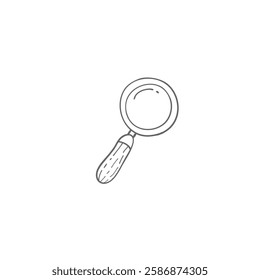 Magnifying Glass hand drawn outilne vector graphic, Magnifier illustration