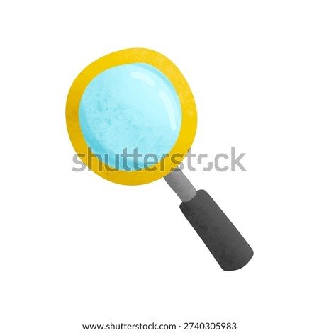 Magnifying Glass Hand drawn Vector Illustration. Isolated on White Background - EPS 10 Vector