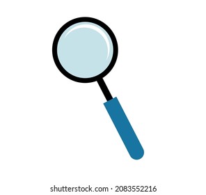 Magnifying glass. Magnifying glass with handle