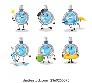 the magnifying glass holiday character. cartoon mascot vector