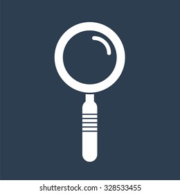 magnifying glass icon.