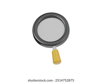 Vergrößerungsglas Symbol 3D-Rendering-Illustration